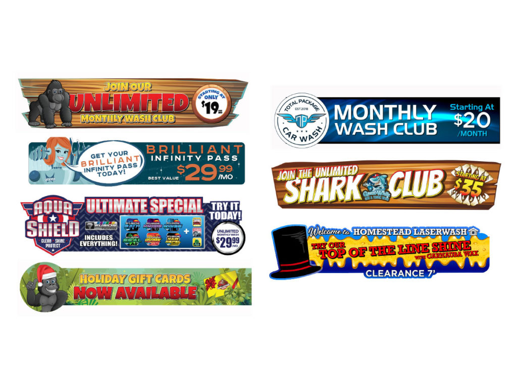 Gate Arm Banner 16"x 74" Mr. Foamer Car Wash Equipment