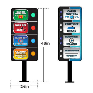 Modern Style LED Illuminated 4 Section Instruction Sign