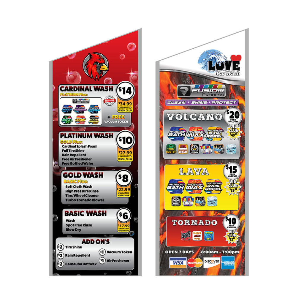 Car Wash Menus Mr. Foamer Car Wash Equipment