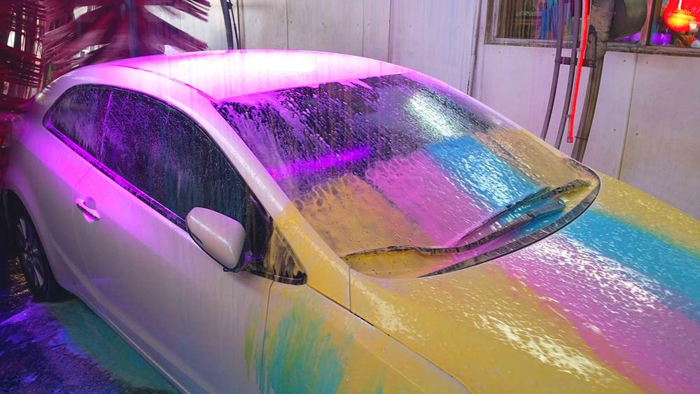 Our Triple Foam Rainbow Wash! What a - Super Star Car Wash