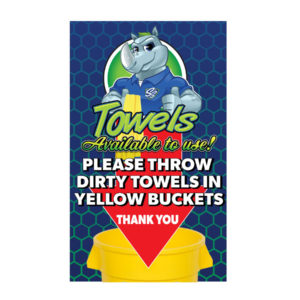 Towel Sign Die Cut