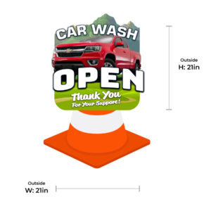 Traffic Cone Die Cut Topper 21?x21? - Green Design